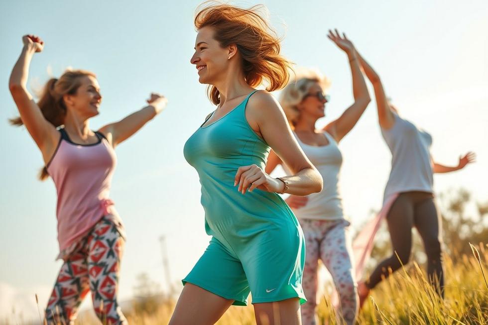 Imagem realista de mulheres em várias idades demonstrando saúde e equilíbrio hormonal.