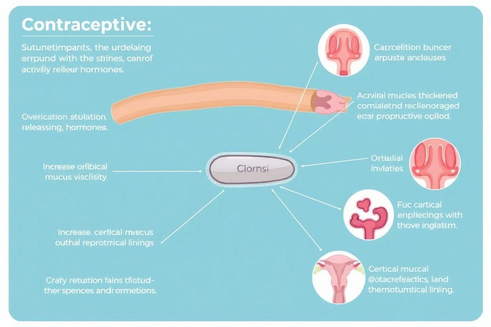 Como age o implante contraceptivo no organismo feminino