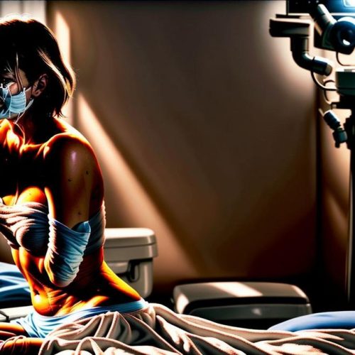 Adulto demonstrando alívio após o tratamento de hemorroidas, refletindo conforto e esperança.