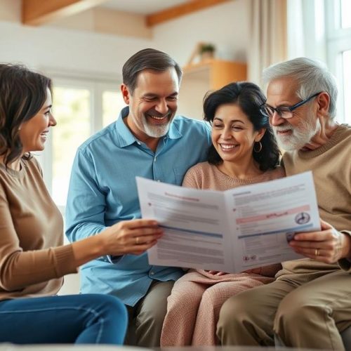 Família atenta ao cuidado com a saúde intestinal mostrada em ambiente acolhedor e realista.
