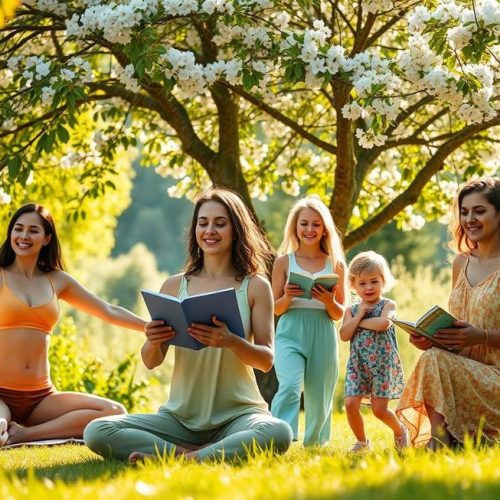 Mulheres em idade fértil demonstrando saúde e vitalidade, representando o equilíbrio do estrogênio.